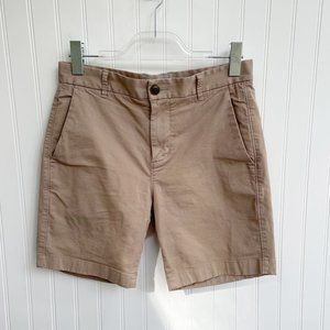 Everlane Tan Shorts Stretch Twill Cotton Size 29